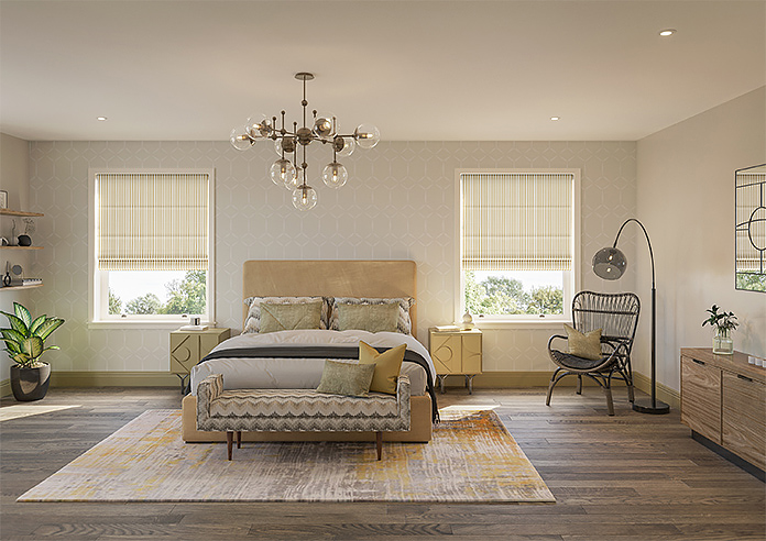 Lace Stripes, Treasure - Roman Blind - Image 8